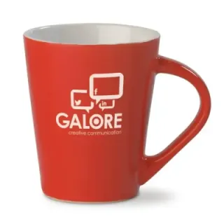 Bright red 'Nice' mug 270ml - LT51431 (gadzety reklamowe)